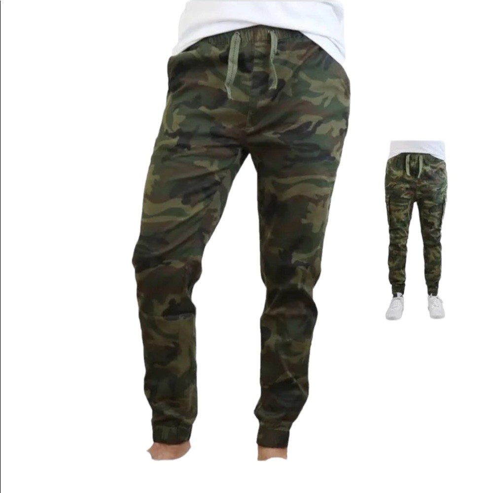 NWT Galaxy by Harvic Mens Green Camo Joggers Sz M